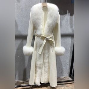 FUR BELTED LONG COAT